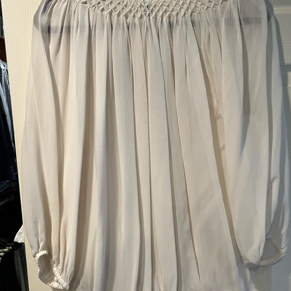 Kas Design sheer smocking peasant blouse - Picture 6 of 8